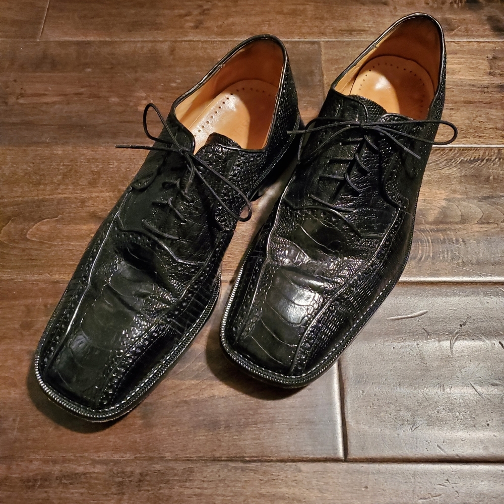 Belvedere Black Ostrich shoes